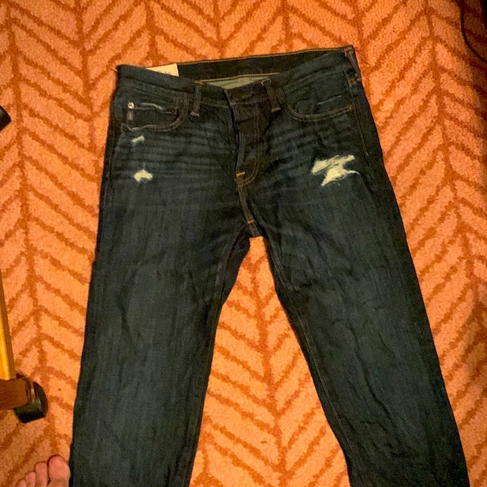 Abercrombie and fitch ripped jeans
